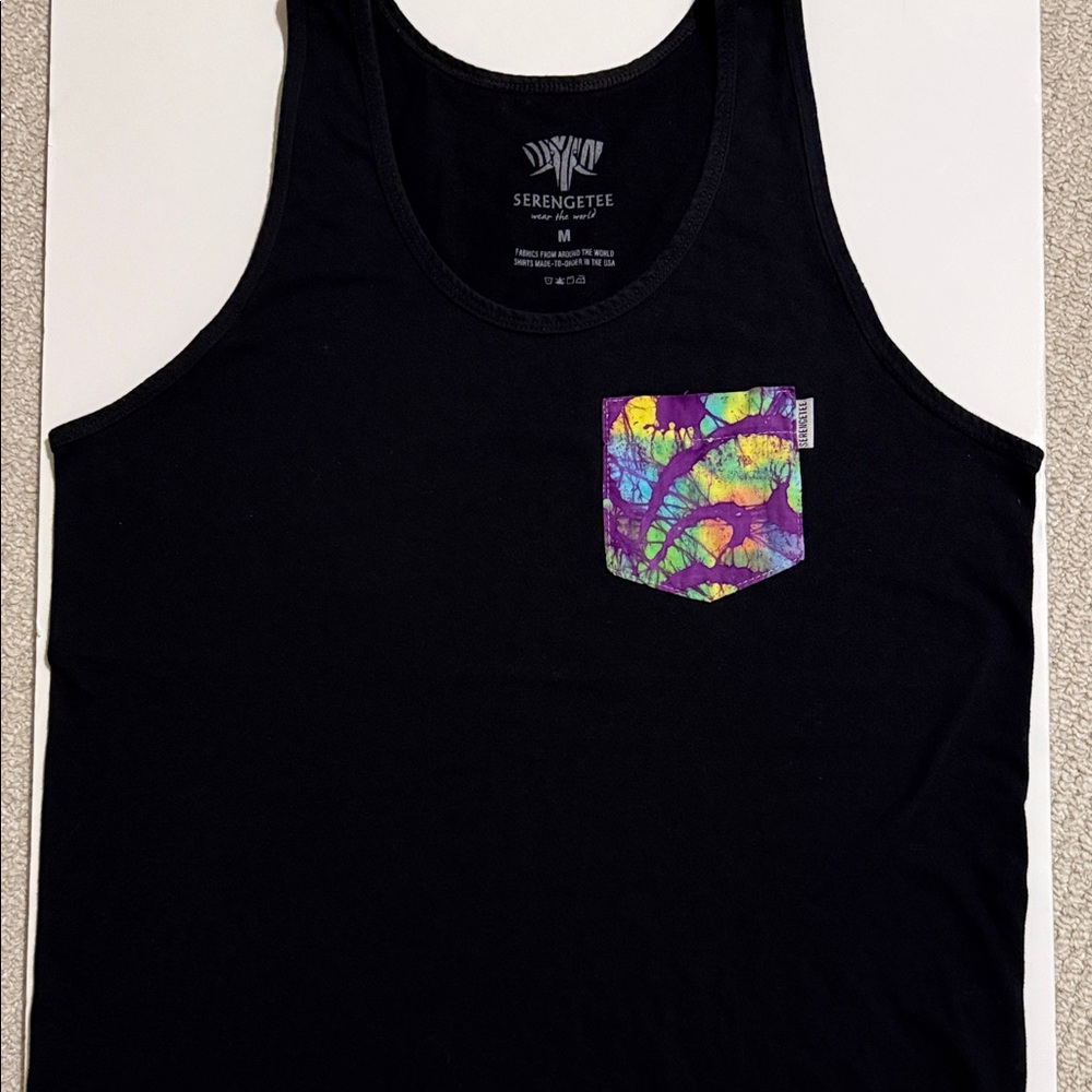 Serengetee tank top size medium, black